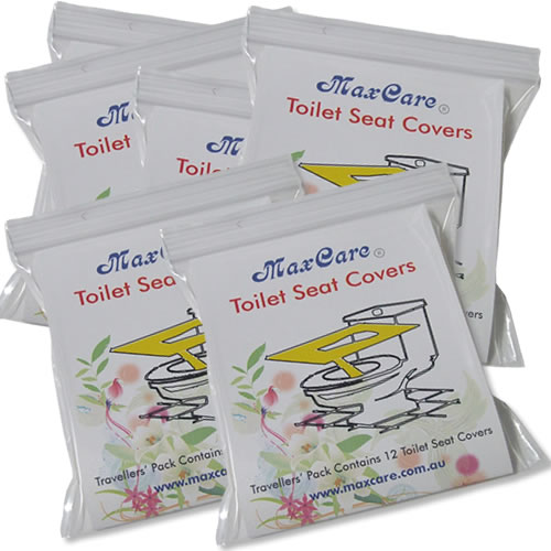 maxcare toilet seat covers 6 pck