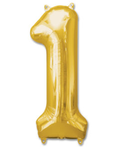 jumbo foil balloon gold letter 1