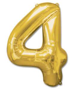 jumbo foil balloon gold letter 4