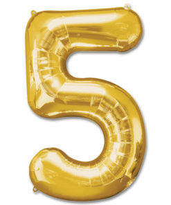 jumbo foil balloon gold letter 5