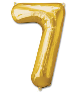 jumbo foil balloon gold letter 7