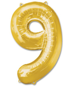 jumbo foil balloon gold letter 9 1