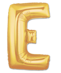 jumbo foil balloon gold letter e