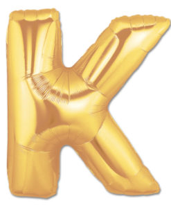 jumbo foil balloon gold letter k