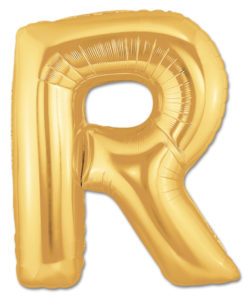 jumbo foil balloon gold letter r