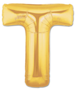 jumbo foil balloon gold letter t