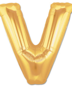 jumbo foil balloon gold letter v