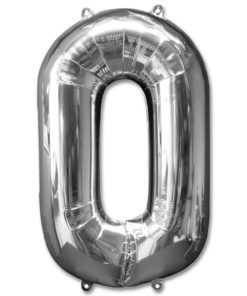 jumbo foil balloon silver letter 0