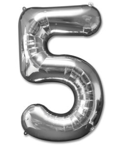 jumbo foil balloon silver letter 5