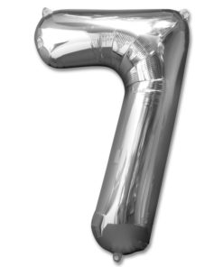 jumbo foil balloon silver letter 7