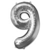jumbo foil balloon silver letter 9