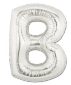 jumbo foil balloon silver letter b