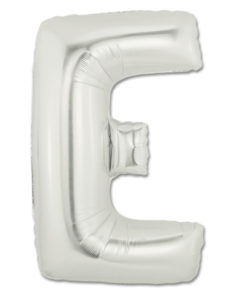jumbo foil balloon silver letter e