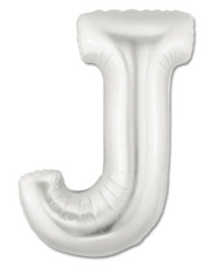 jumbo foil balloon silver letter j