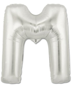 jumbo foil balloon silver letter m
