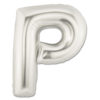 jumbo foil balloon silver letter p
