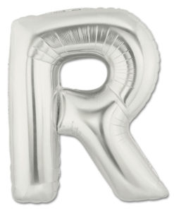 jumbo foil balloon silver letter r