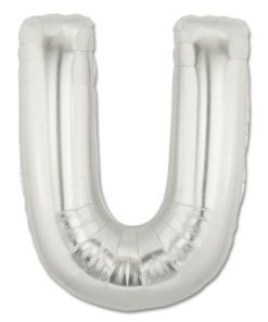 jumbo foil balloon silver letter u