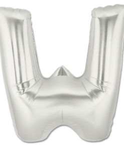 jumbo foil balloon silver letter w