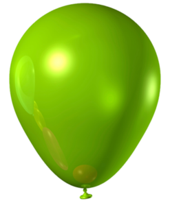 metallic balloons green