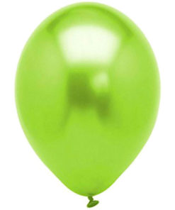 metallic balloons pale green